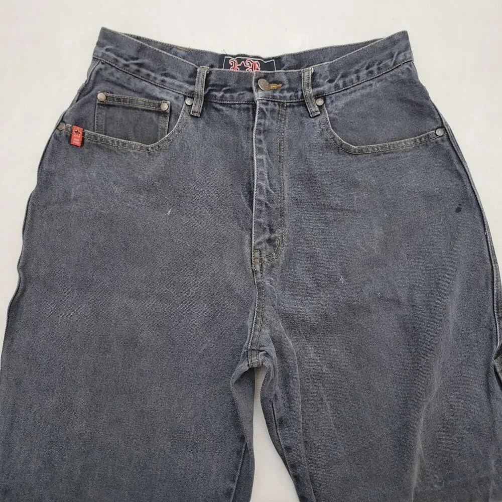 Vintage R&B Jeans 32x32 Baggy Wide Leg Carpenter Denim Y2K 90s Skate Grunge